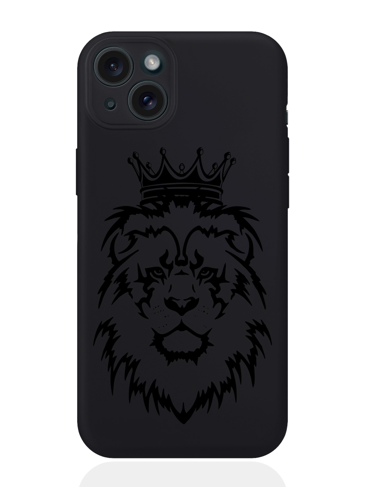 

Чехол для смартфона iPhone 15 Plus Лев силиконовый черный