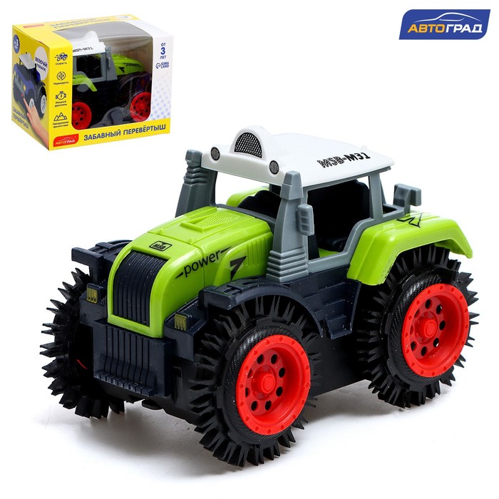 Трактор-перёвертыш «Хозяин фермы», работает от батареек, цвет зелёный мой хозяин