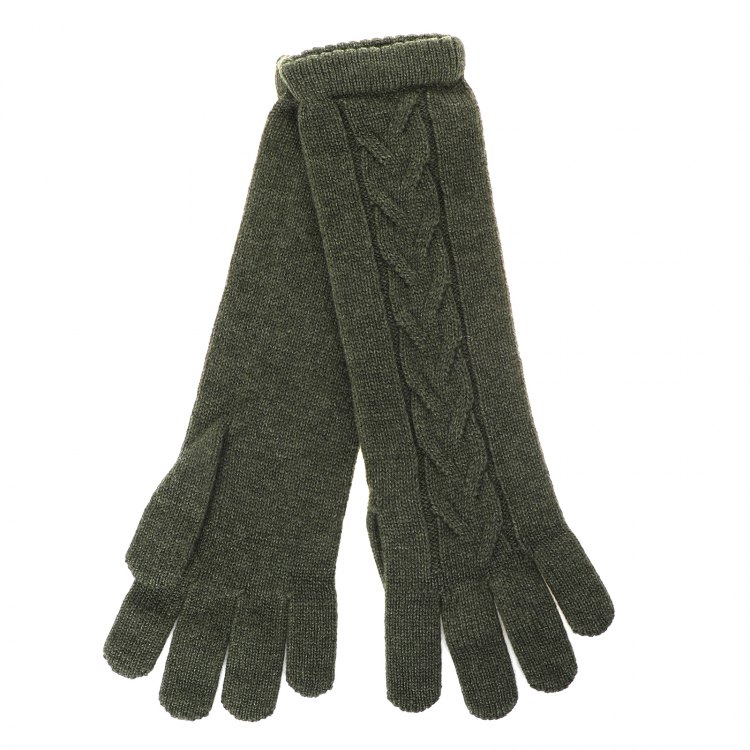 Перчатки женские Calzetti 5457W темно-зеленые, one size