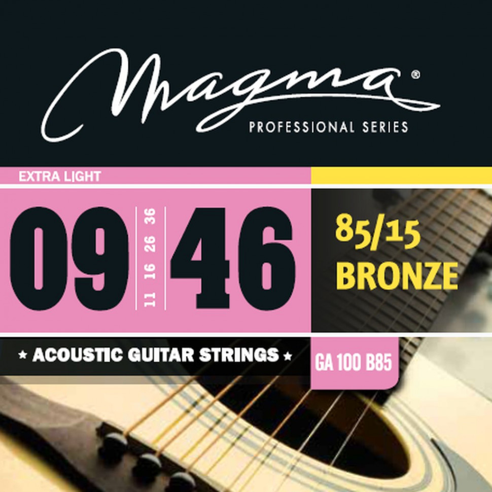 Комплект струн для акустической гитары 9-46 Magma Strings GA100B85 810₽