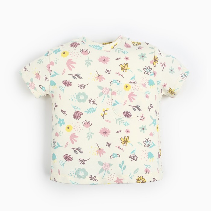 

Крошка Я Футболка Крошка Я Flower, рост 68-74 см, бежевый, Flower