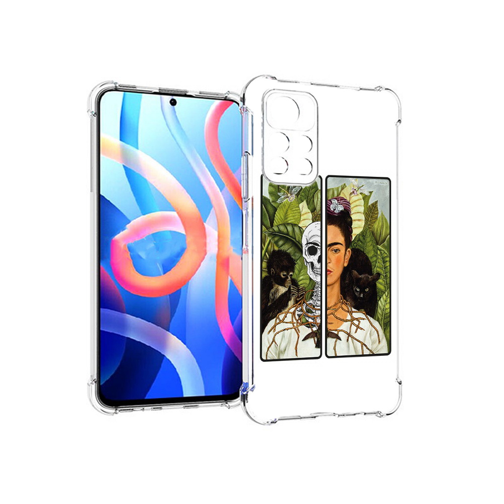 

Чехол MyPads Tocco для Xiaomi Poco M4 Pro 5G сдвоенная картинка девушка скелет, Прозрачный, Tocco