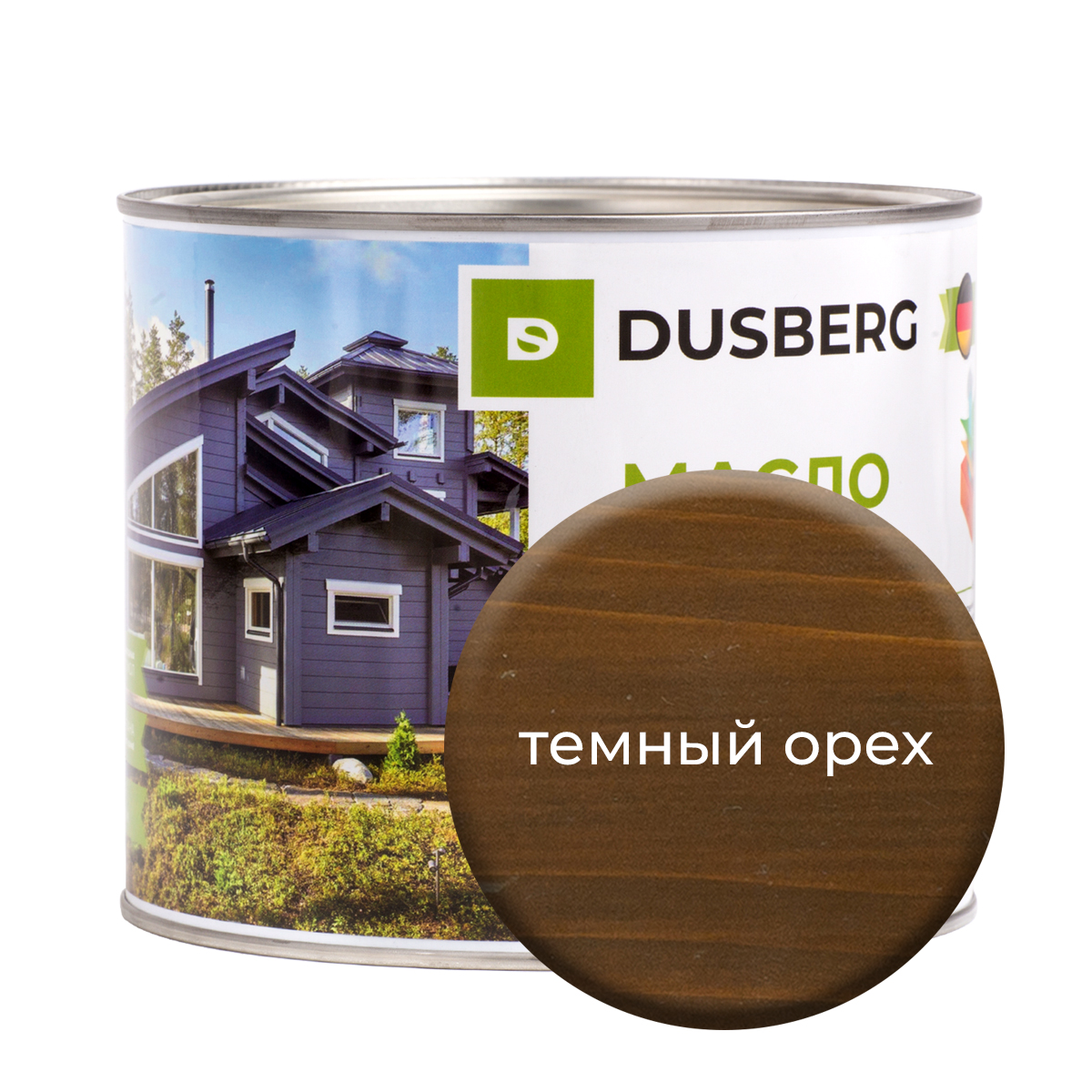 Масло Dusberg для дерева на бесцветной основе, 2 л Темный орех масло грунт ное borma grundierol color oil 1 л 11 темный дуб