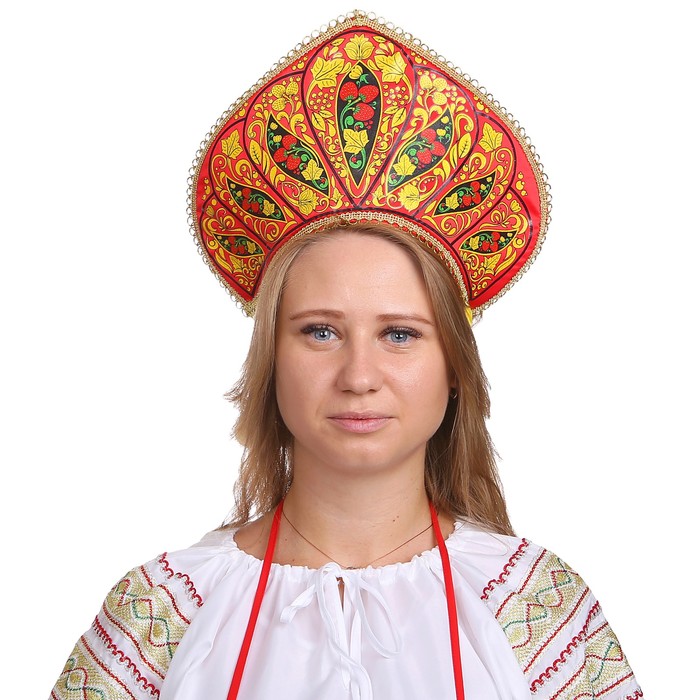 

Кокошник «Пелагея», Желтый, Карнавальные кокошники.