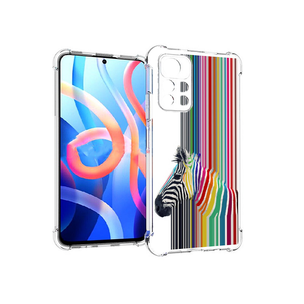

Чехол MyPads Tocco для Xiaomi Poco M4 Pro 5G радужная зебра (PT200061.301.565), Прозрачный, Tocco