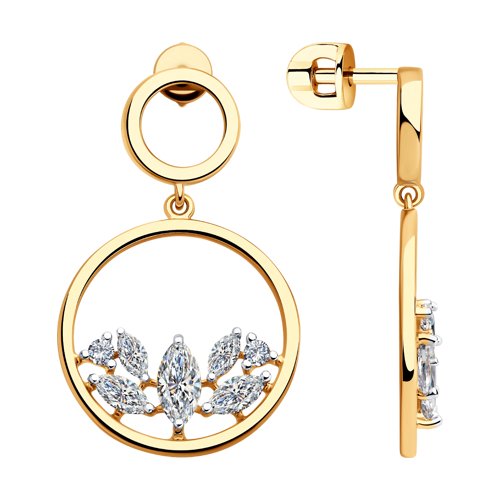 

Серьги пусеты из серебра TEO MAORI 893020924, фианит, 893020924