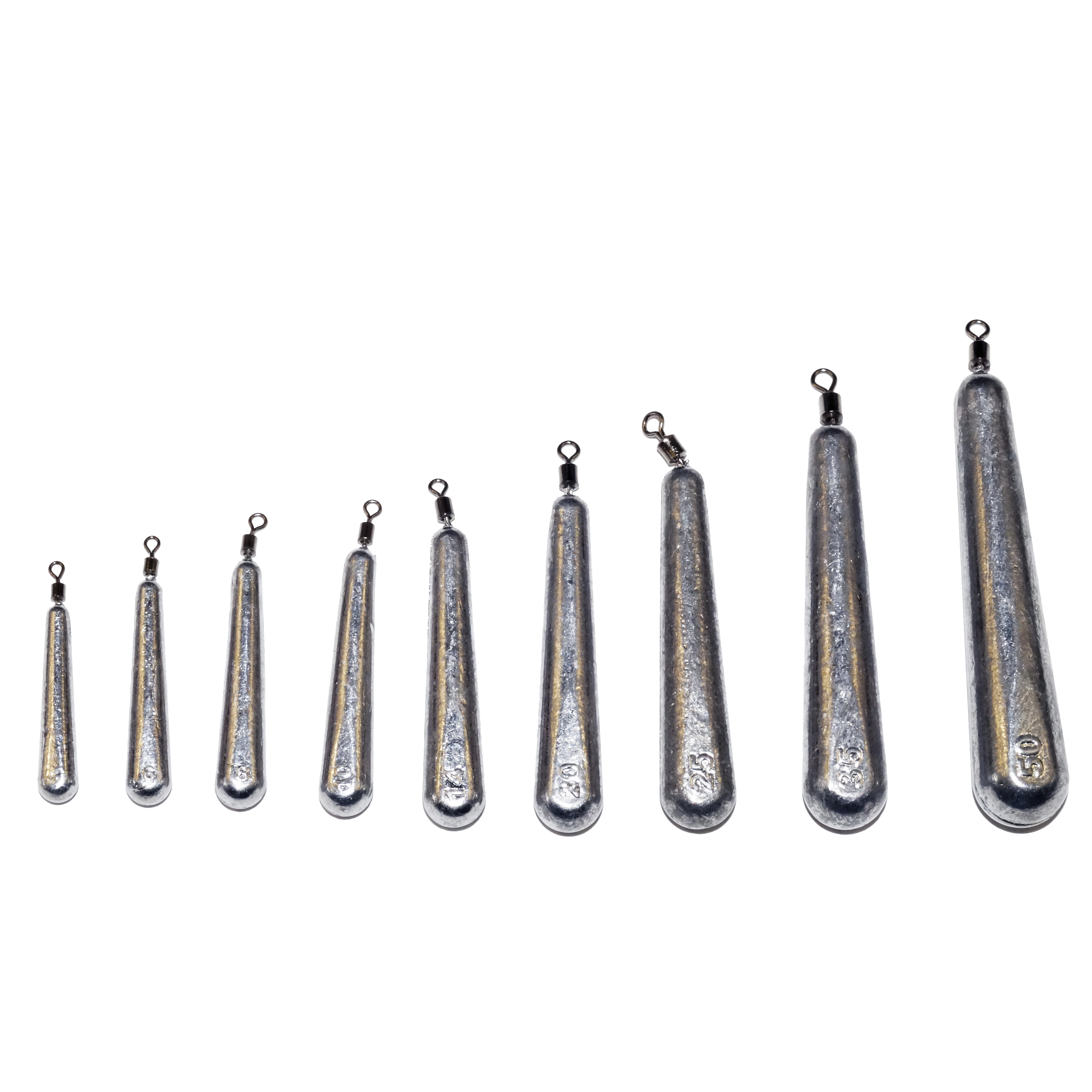 

Грузила Cargo D1037 35 гр. 6 шт. банан, свинец, Серебристый