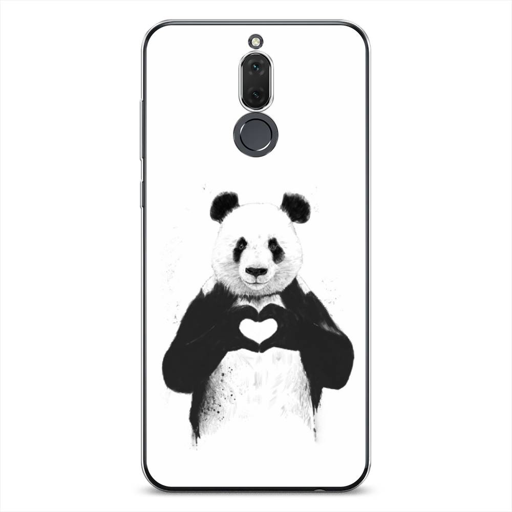 

Чехол Awog на Huawei Nova 2i/Mate 10 Lite "Панда love", Серебристый, 6120550-10