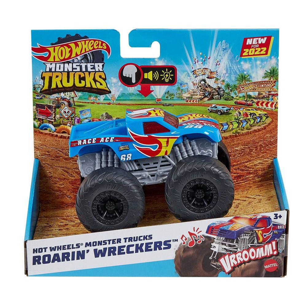 

Игровой набор Mattel Hot Wheels Монстр трак увеличенные главные герои со светом и звуком в, HDX60