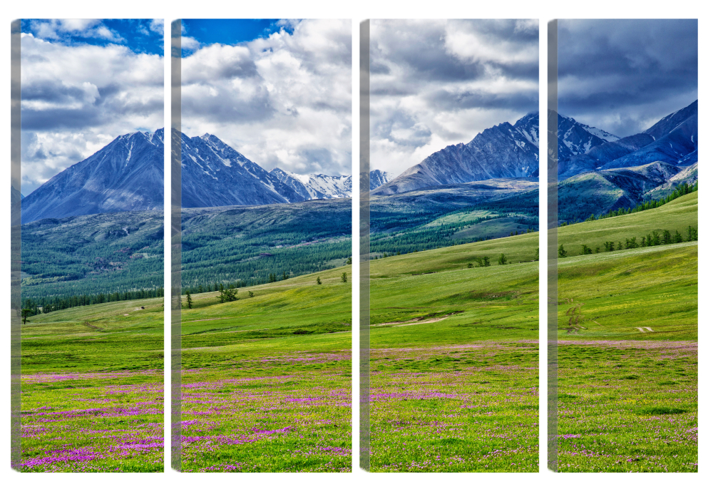 

Большая модульная картина Природа. Синие горы. В спальню, гостиную, зал. PR-1539 162x100см