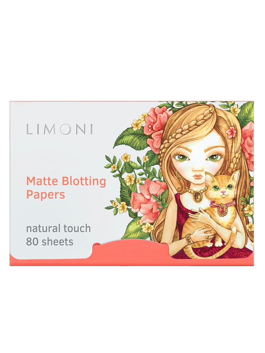 фото Салфетки матирующие для лица limoni matte blotting papers pink 80 шт
