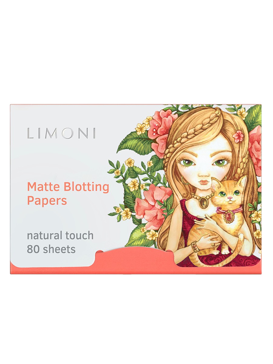 Салфетки матирующие для лица Limoni Matte Blotting Papers Pink 80 шт