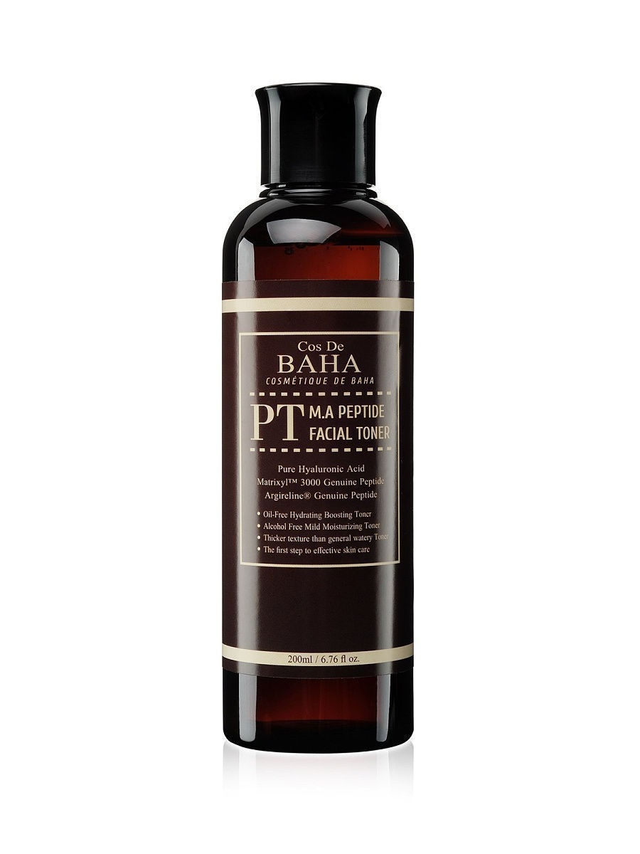 фото Тонер для лица cos de baha, peptide facial toner with matrixyl 3000, 200мл