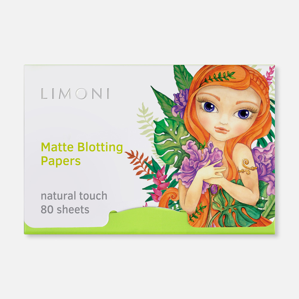 Салфетки матирующие для лица LIMONI Matte Blotting Papers Green, 80 шт. shiseido матирующие салфетки pureness
