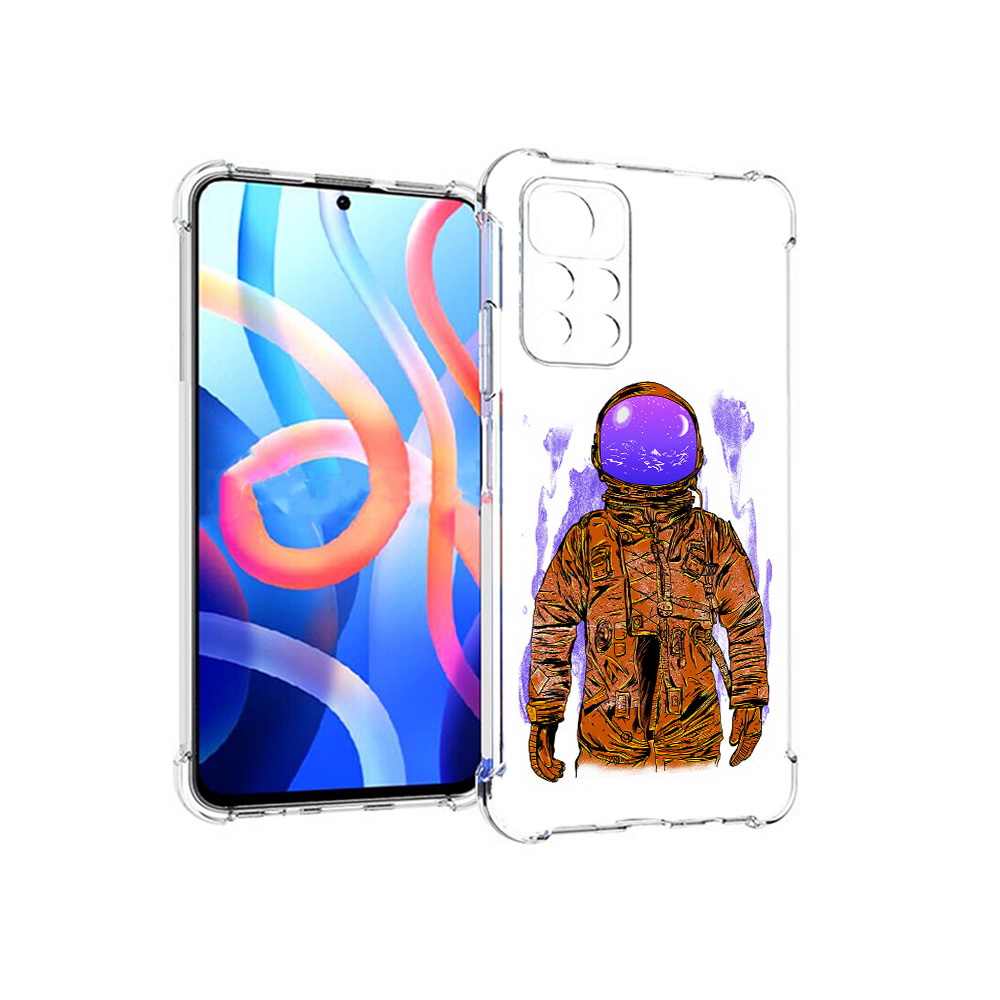 

Чехол MyPads Tocco для Xiaomi Poco M4 Pro 5G нарисованный мужчина в скафандре, Прозрачный, Tocco
