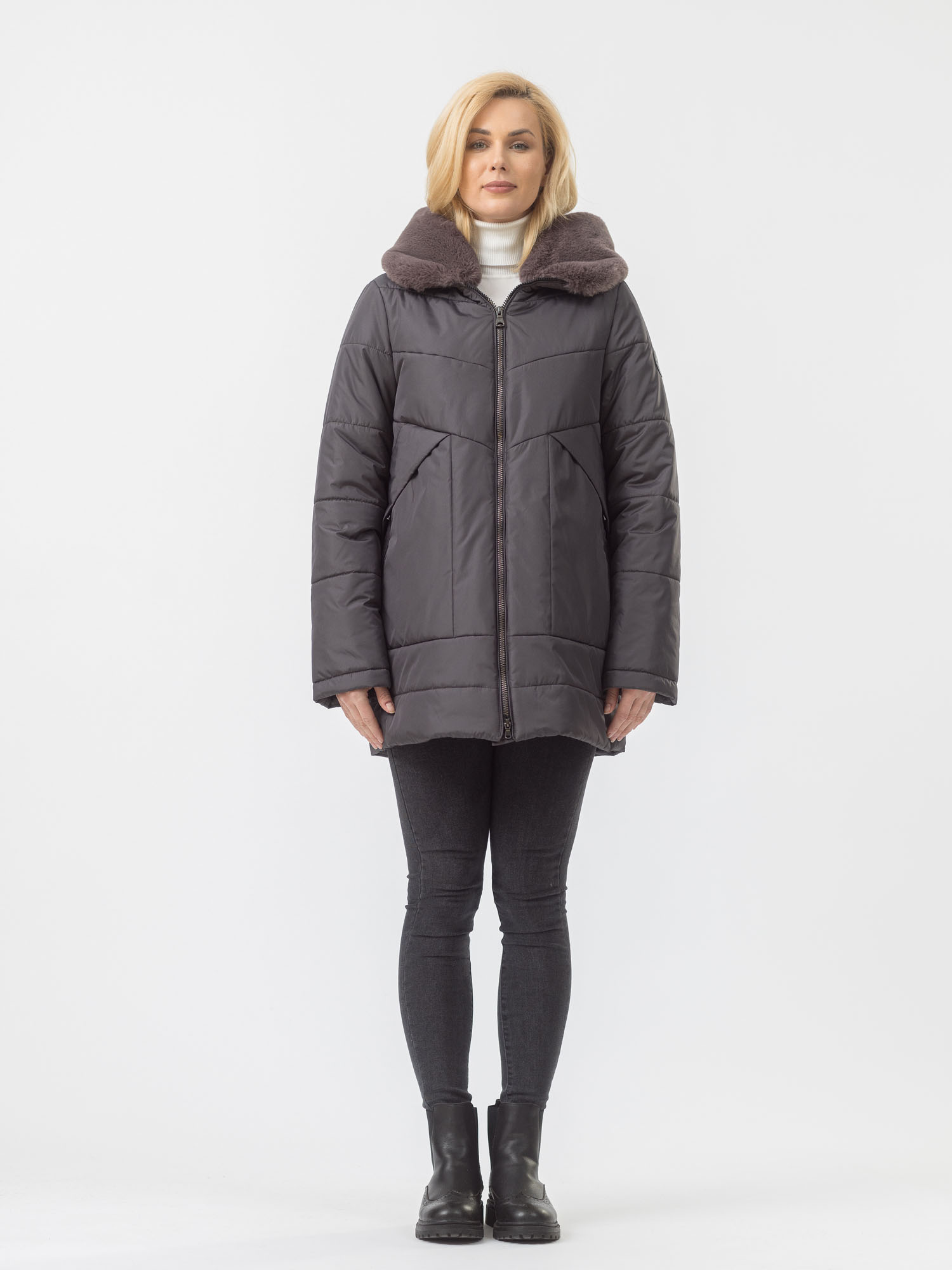 

Куртка женская Maritta M-50003-004 коричневая 40 EU, Коричневый, M-50003-004