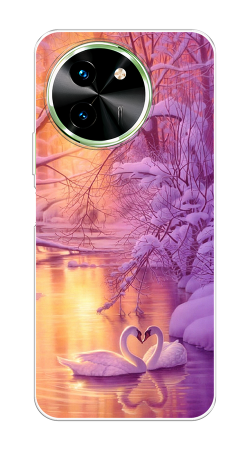

Чехол на Vivo T3x/Y38 5G "Зима 1", Фиолетовый;желтый, 2610650-1