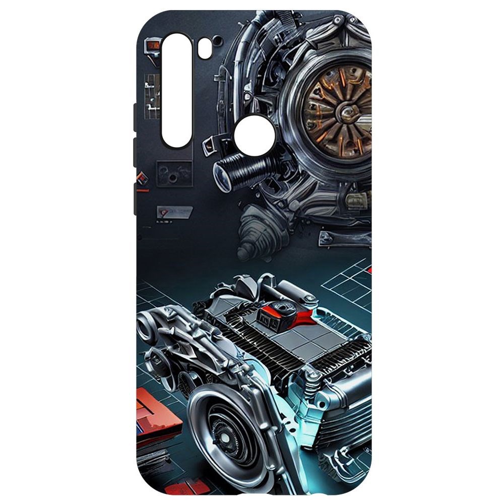 

Чехол-накладка Софт Моторы для Xiaomi Redmi Note 8T, Черный