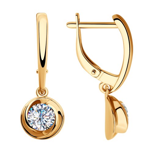 

Серьги подвески из серебра TEO MAORI 893020910, фианит, 893020910