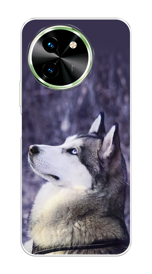 

Чехол на Vivo T3x/Y38 5G "Хаски 1", Фиолетовый;белый, 2610650-1