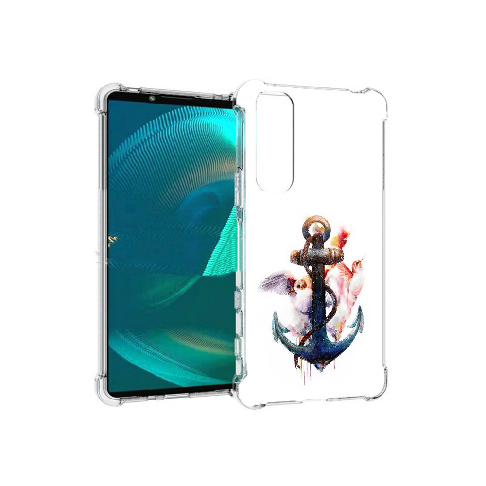

Чехол MyPads Tocco для Sony Xperia 5 III якорь с птицами (PT172137.231.703), Прозрачный, Tocco