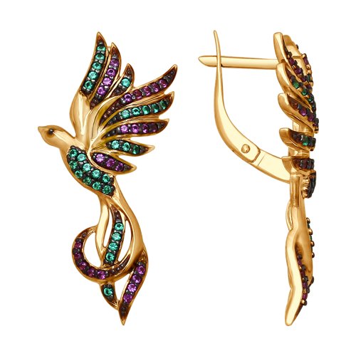 

Серьги из серебра TEO MAORI 893020790, фианит, 893020790