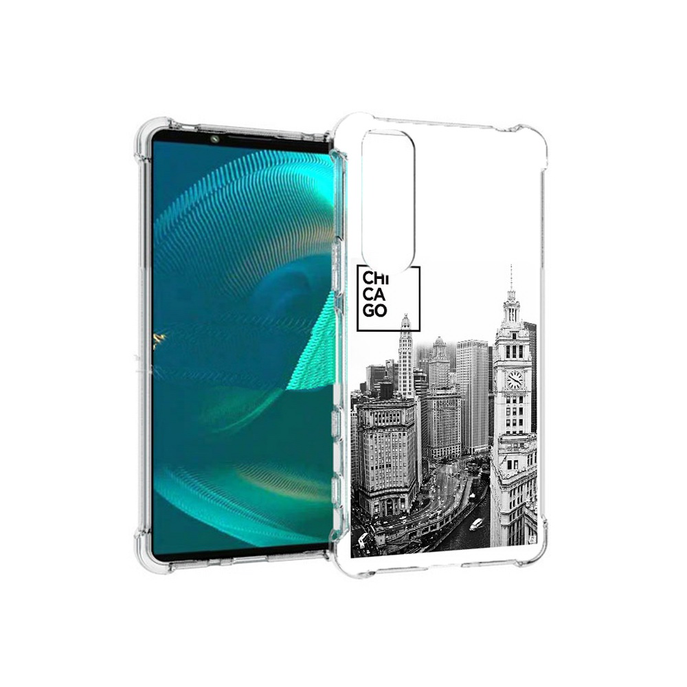 

Чехол MyPads Tocco для Sony Xperia 5 III черно белый чикаго (PT172137.231.689), Прозрачный, Tocco