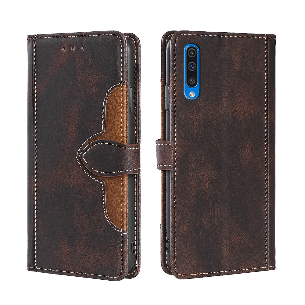 

Чехол-книжка MyPads для Samsung Galaxy A50 / A30S / A50s, Коричневый