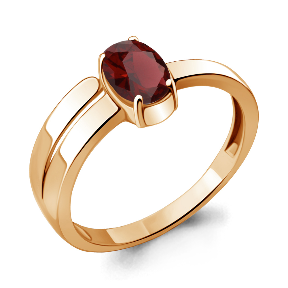 

Кольцо из серебра с гранатом р., Aquamarine 6921803, 6921803_925_з