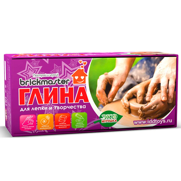 Набор ДТ Глина д/лепки и творчества Голубая 500гр. 005