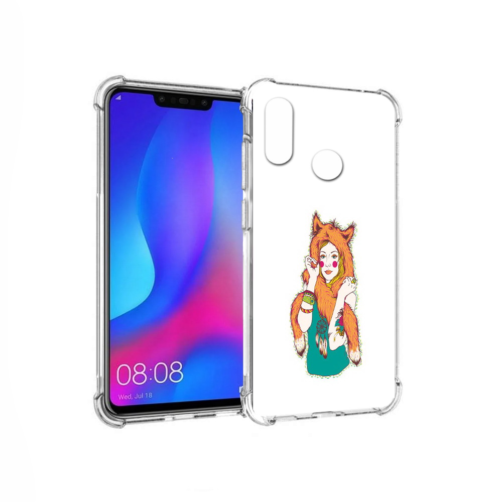 

Чехол MyPads Tocco для Huawei Nova 3 Девушка лиса (PT115710.27.62), Прозрачный, Tocco