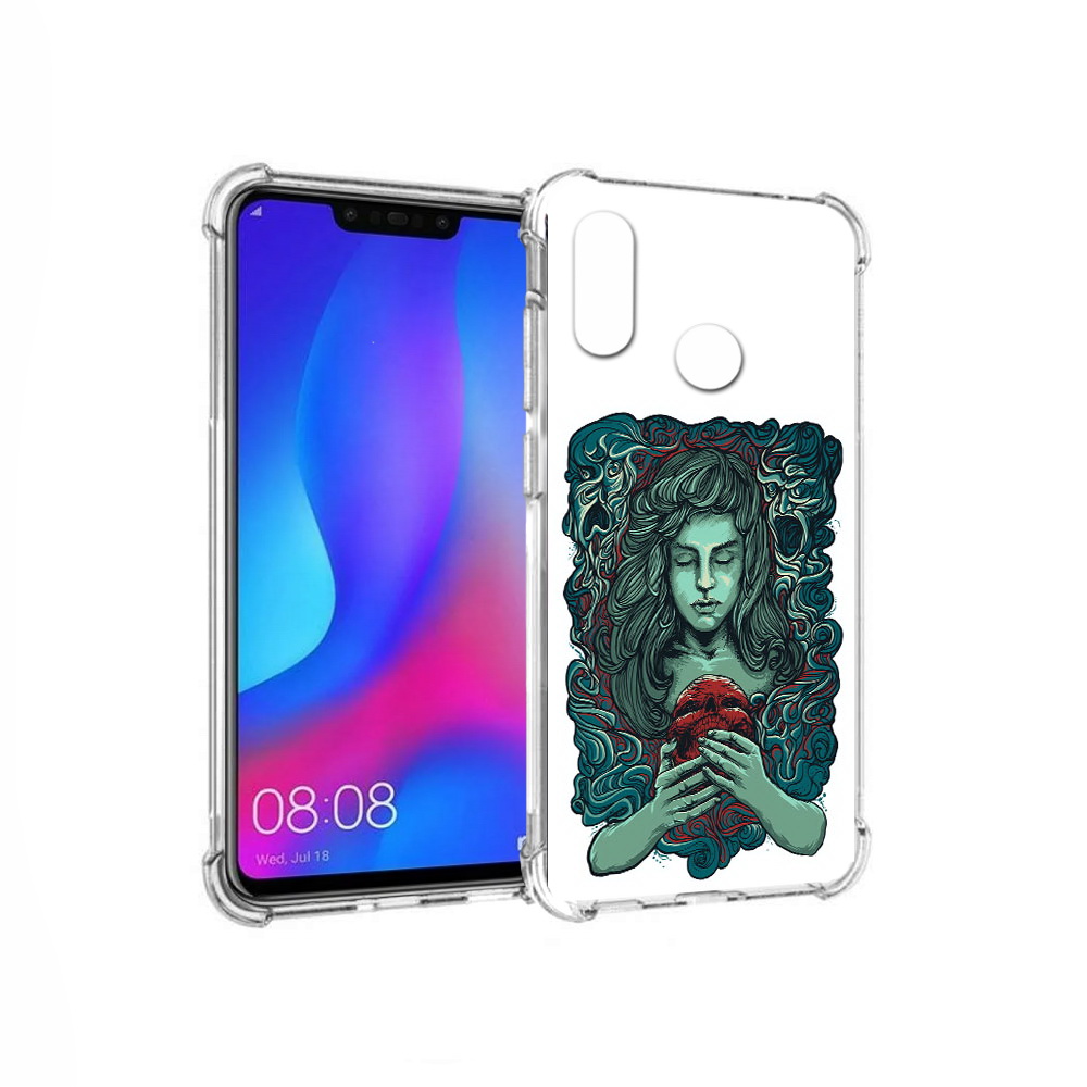 

Чехол MyPads Tocco для Huawei Nova 3 спящая девушка (PT115710.27.619), Прозрачный, Tocco