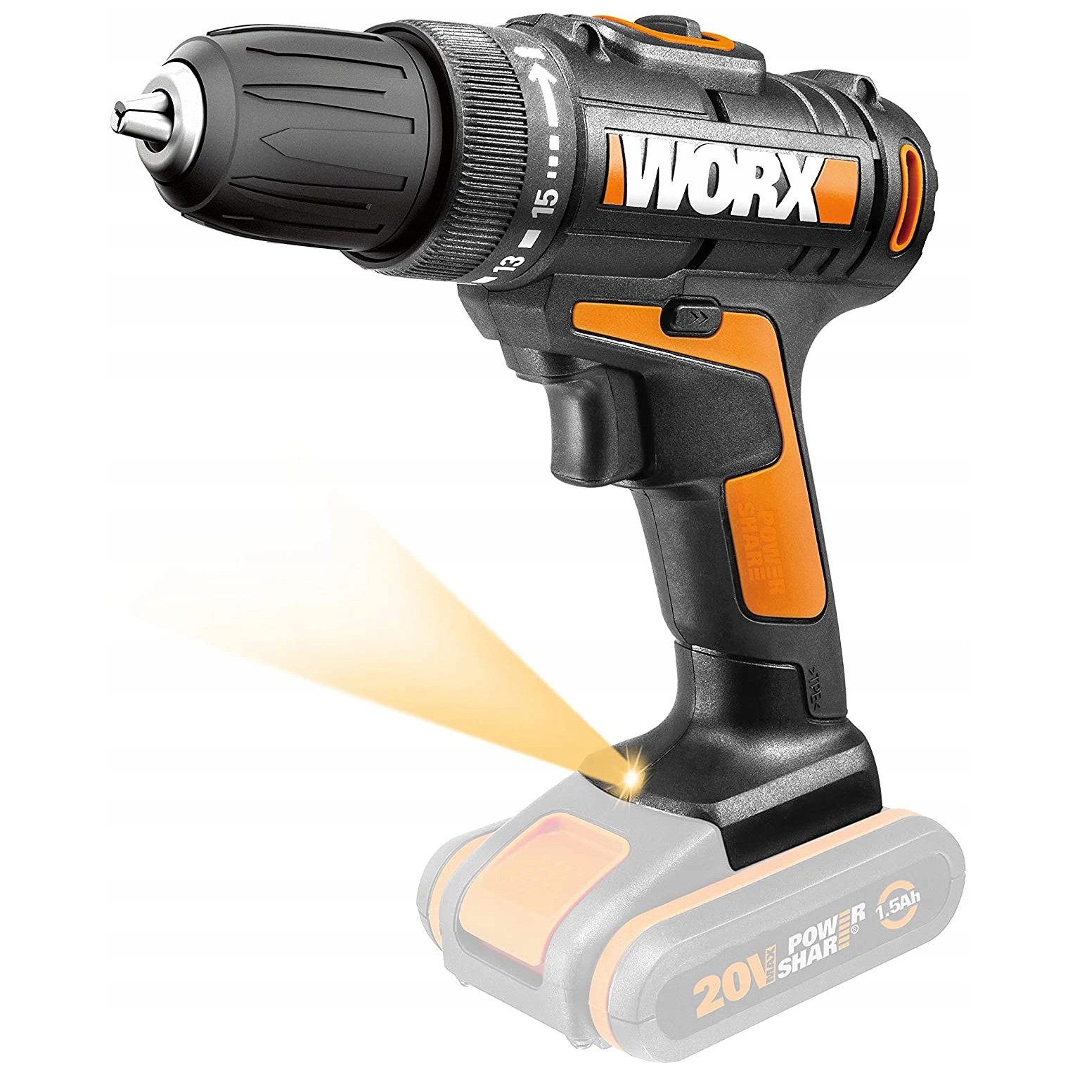 Дрель-шуруповерт аккумуляторная WORX WX1019 20В без АКБ и ЗУ 785000₽