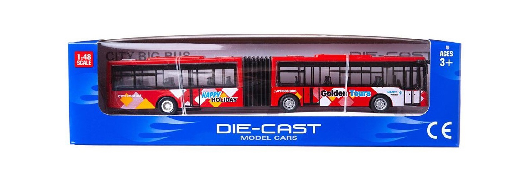 фото Автобус junfa металлический, размер коробки 26x7x6,5 632-30 junfa toys