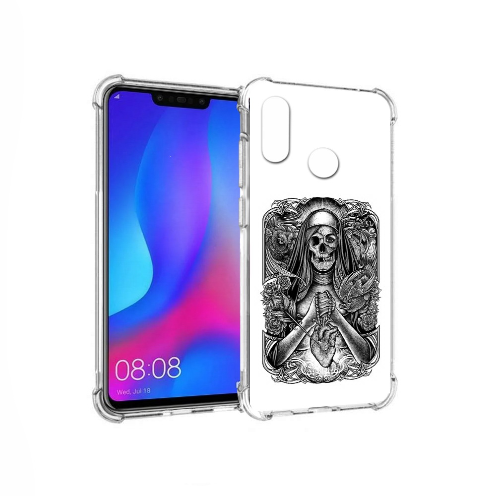 

Чехол MyPads Tocco для Huawei Nova 3 скелет с сердцем (PT115710.27.603), Прозрачный, Tocco