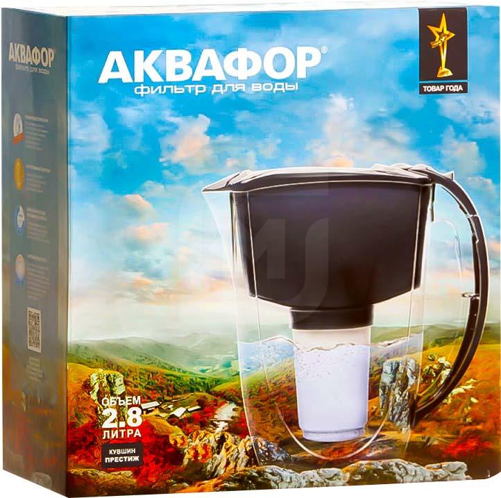 

Фильтр-кувшин Аквафор Престиж для очистки воды 2,8 л в ассортименте (цвет по наличию), Серый