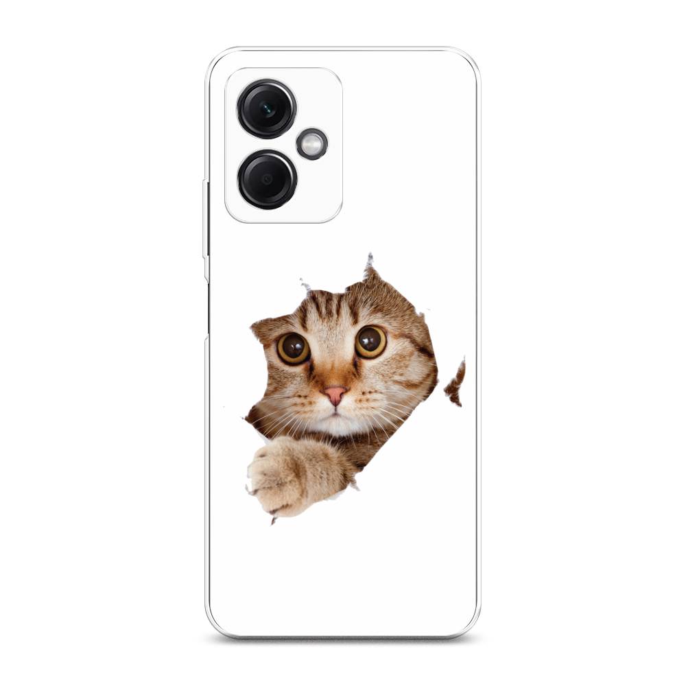 

Чехол на Xiaomi Redmi Note 12 5G "Кот и бумага", Белый;коричневый, 316950-1