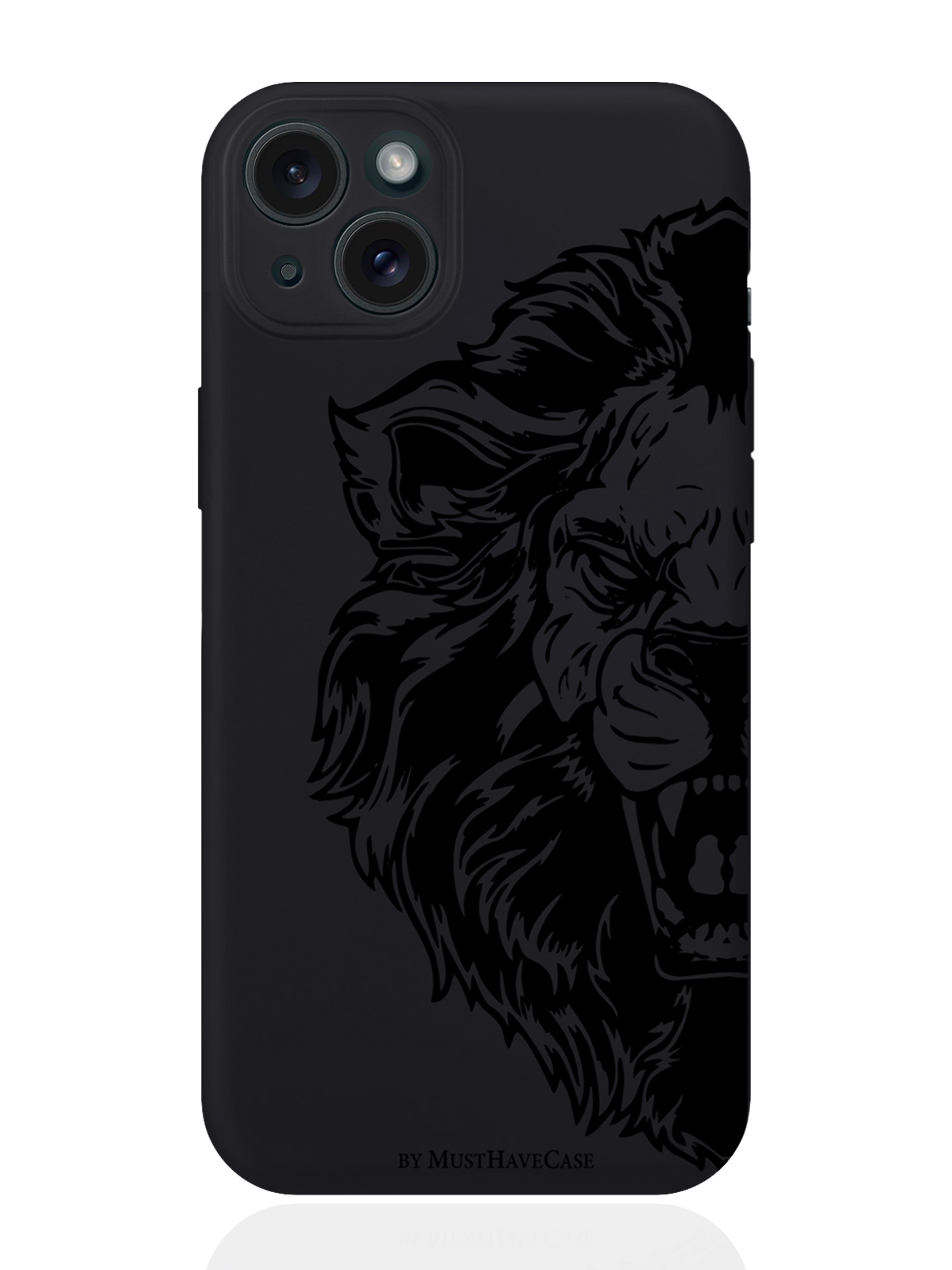 

Чехол для смартфона iPhone 15 Plus Король Лев силиконовый черный, Черный;коричневый