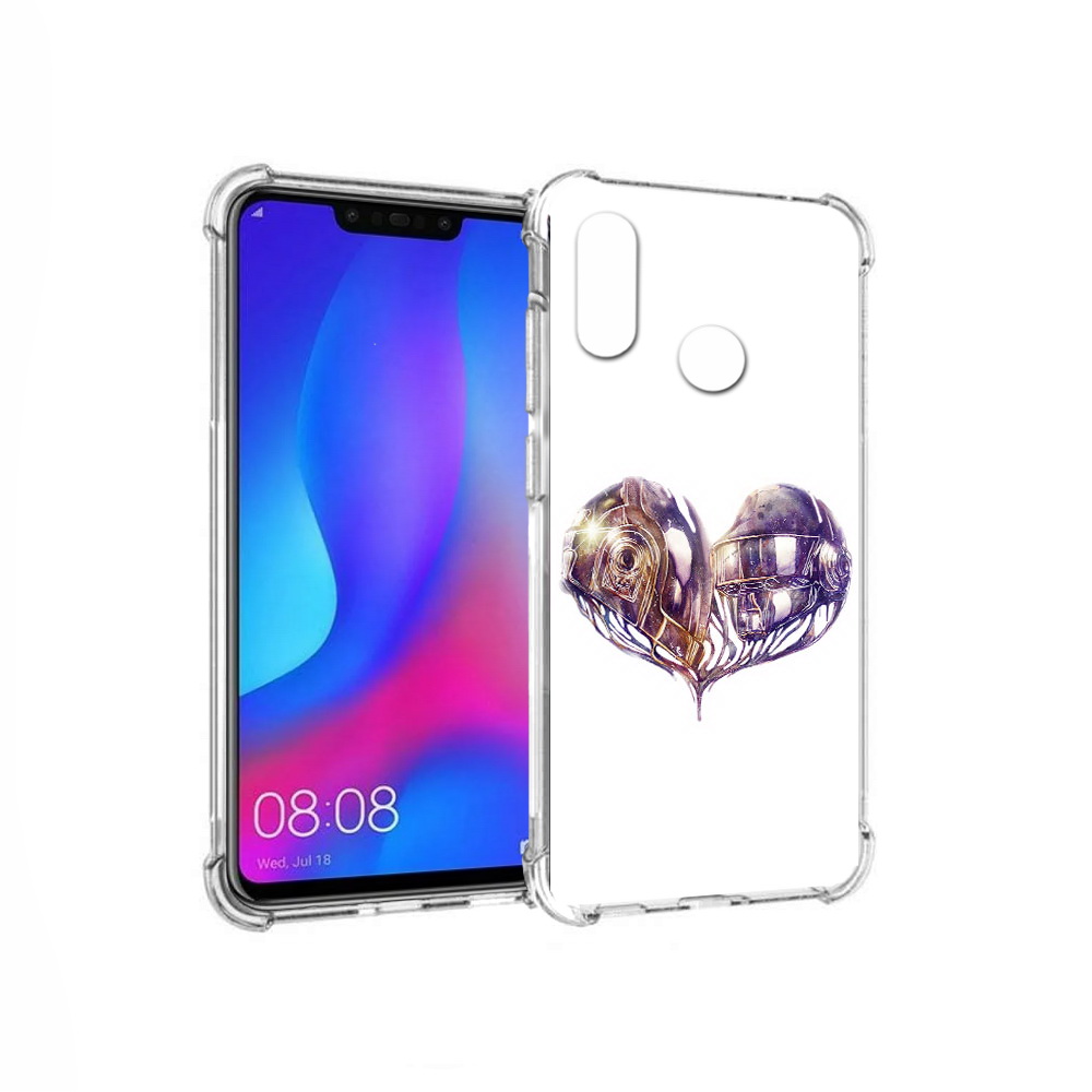 

Чехол MyPads Tocco для Huawei Nova 3 сердце абстракция (PT115710.27.596), Прозрачный, Tocco