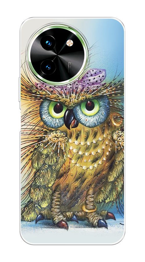 

Чехол на Vivo T3x/Y38 5G "Модная сова", Коричневый;голубой, 2610650-1