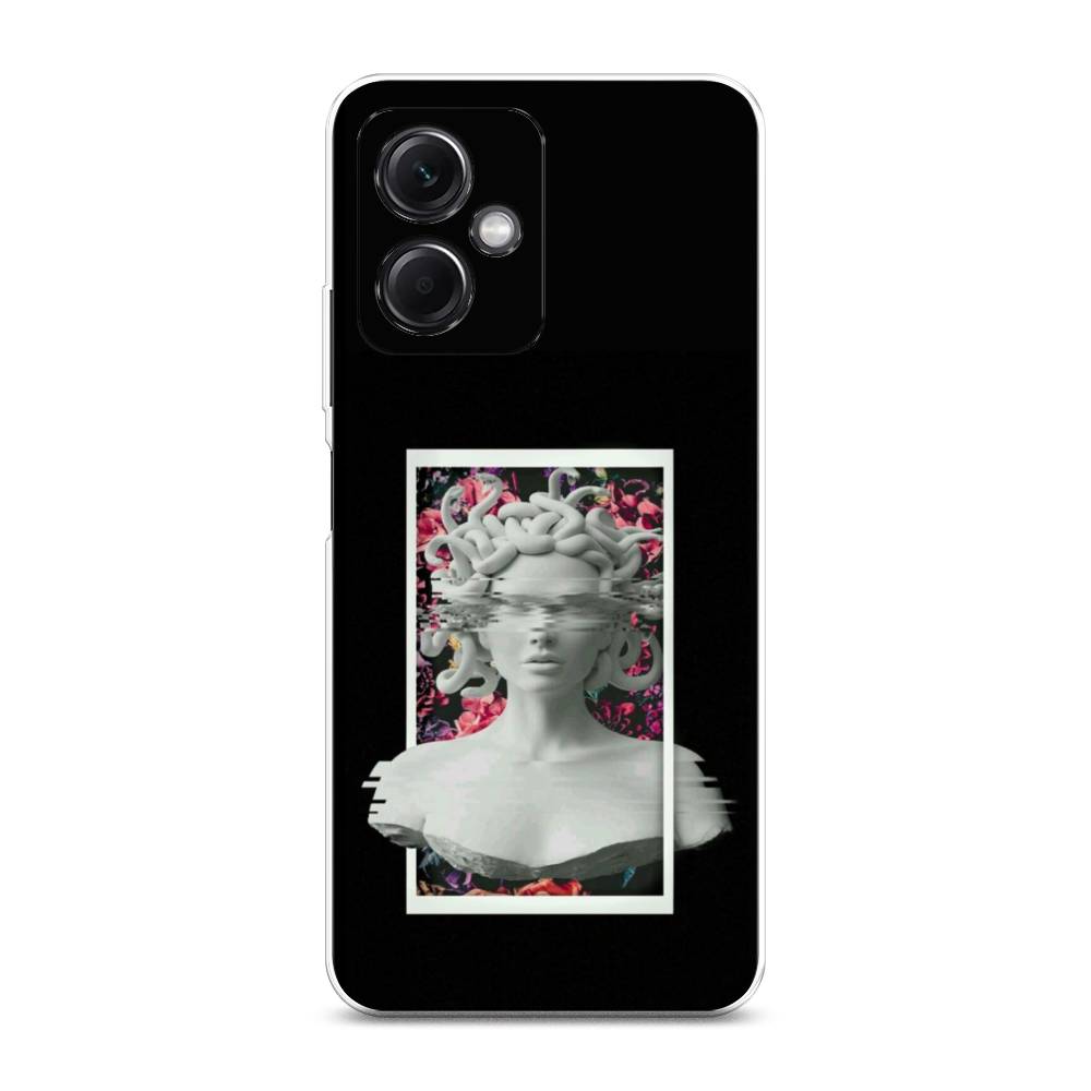 

Чехол на Xiaomi Redmi Note 12 5G "Web Punk Медуза Горгона", Черный;серый, 316950-6