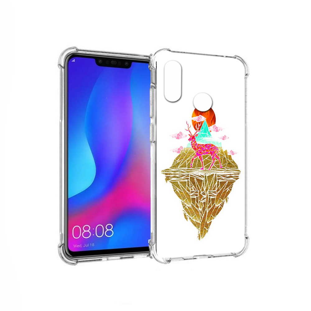

Чехол MyPads Tocco для Huawei Nova 3 розовый олень абстракция (PT115710.27.586), Прозрачный, Tocco