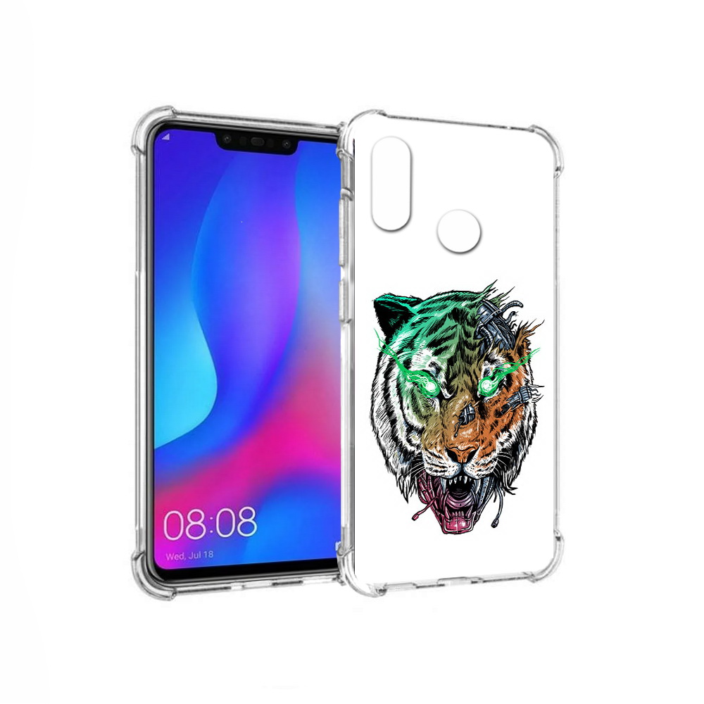 Чехол MyPads Tocco для Huawei Nova 3 робо-тигр (PT115710.27.584)