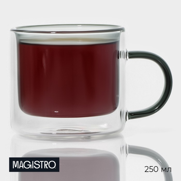 

Кружка Magistro Дуо 9495529 стекло, 7.7x8.5, прозрачный, 1 шт, Дуо