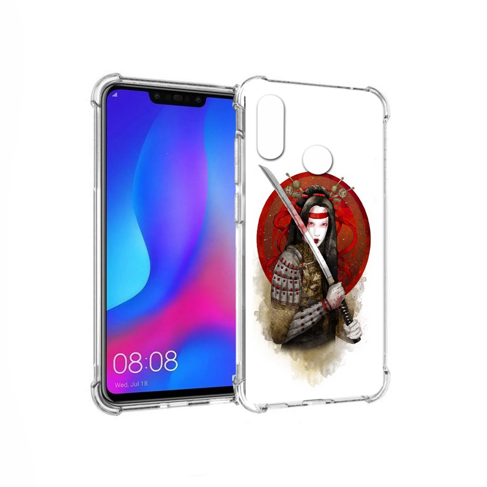 

Чехол MyPads Tocco для Huawei Nova 3 рисованная девушка с катаной (PT115710.27.580), Прозрачный, Tocco