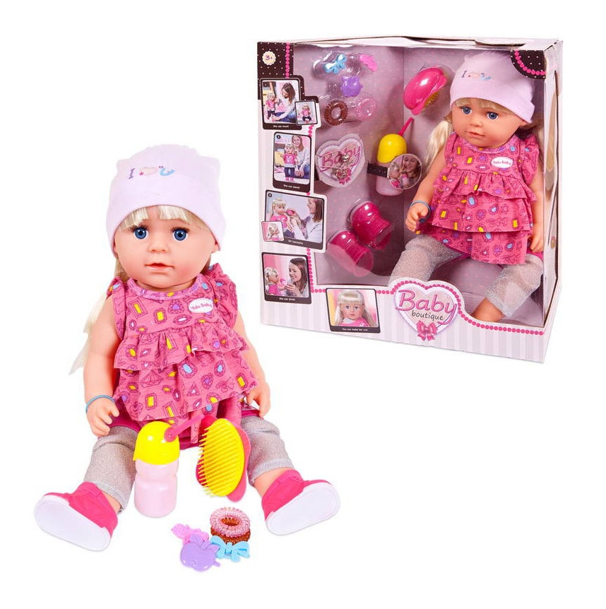 Купить Кукла Junfa Baby boutique Пупс 45см (розовое платье) PT-00982, Junfa toys,