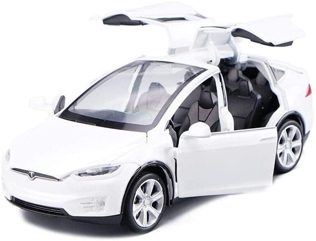 

Масштабная модель автомобиля Tesla Model X в масштабе 1:32 white