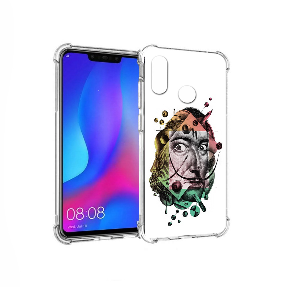 

Чехол MyPads Tocco для Huawei Nova 3 разноцветное лицо абстракция (PT115710.27.570), Прозрачный, Tocco