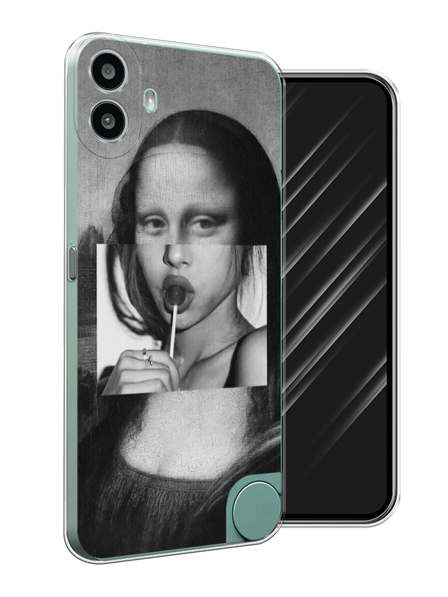 

Чехол Awog на CMF Phone 1 "Mona Lisa sucking lollipop", Серый, 3300450-1