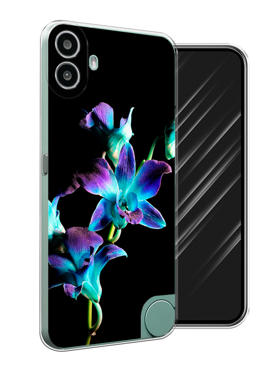 

Чехол Awog на CMF Phone 1 "Синий цветок на черном", Черный;голубой;синий, 3300450-1